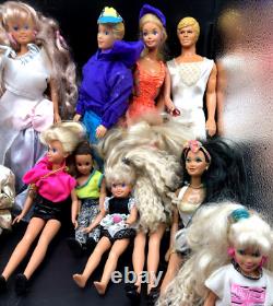 100 + item Vintage Barbie Lot 20 Barbie Dolls + multiples clothes accessories