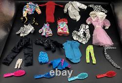 100 + item Vintage Barbie Lot 20 Barbie Dolls + multiples clothes accessories