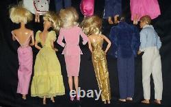 11 Vintage Lot of BARBIE/KEN dolls & clothes 80's outfits DAY/NIGHT HEART ANGEL