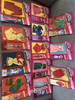 117-pcs. Vintage Mattel BARBIE DOLL / Ken Fashion Clothes ORIG. Package -Lot#1