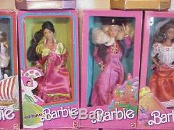 14 piece barbie doll lot Dolls of the World unused in original packaging