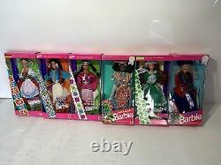 17 Barbies Dolls of the World Lot, Irish, Native American, Jamaican, Etc 90s