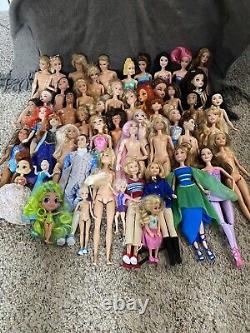 18Lb Of 50+ Barbies 125+ Clothing Shoes Pets Tea Set 90's-now HTF Rare LOOk Read