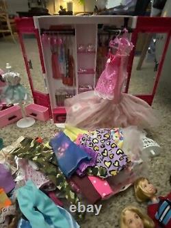 18Lb Of 50+ Barbies 125+ Clothing Shoes Pets Tea Set 90's-now HTF Rare LOOk Read