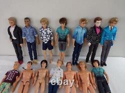 19 Mattel Ken Dolls lot 80S, 90S. 2000s Good Condition Some are articulated