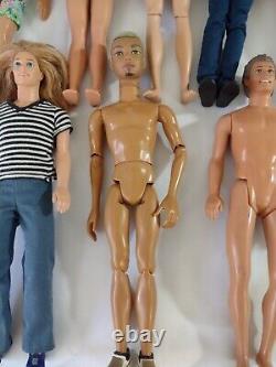 19 Mattel Ken Dolls lot 80S, 90S. 2000s Good Condition Some are articulated