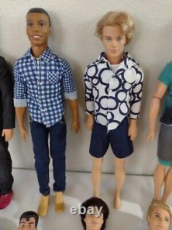 19 Mattel Ken Dolls lot 80S, 90S. 2000s Good Condition Some are articulated