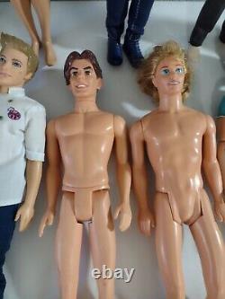 19 Mattel Ken Dolls lot 80S, 90S. 2000s Good Condition Some are articulated