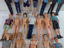 19 Mattel Ken Dolls lot 80S, 90S. 2000s Good Condition Some are articulated