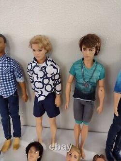 19 Mattel Ken Dolls lot 80S, 90S. 2000s Good Condition Some are articulated