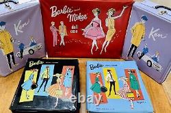 1960-63 Barbie 5 Dolls, 5 Cases! 101+ Outfits, Shoes & Accessories