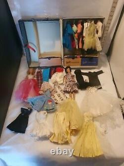 1960's BARBIE SKIPPER KEN FRANCIE MIDGE, 3 CASES, LOTS OF CLOTHES & ACCESSORIES