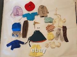 1960's BARBIE SKIPPER KEN FRANCIE MIDGE, 3 CASES, LOTS OF CLOTHES & ACCESSORIES