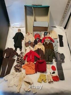 1960's BARBIE SKIPPER KEN FRANCIE MIDGE, 3 CASES, LOTS OF CLOTHES & ACCESSORIES