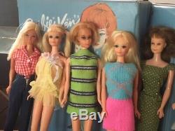 1960's Huge Vintage Barbie Dolls Lot Clothes Accessories 1960's Free Shipping