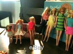 1960's Huge Vintage Barbie Dolls Lot Clothes Accessories 1960's Free Shipping