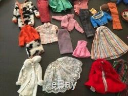 1960's Huge Vintage Barbie Dolls Lot Clothes Accessories 1960's Free Shipping