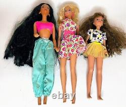 1960s 90's Vintage Barbie Dolls Clothes Large Lot Case Good Condition