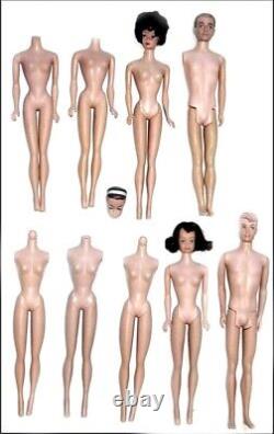 1960s BARBIE Doll PARTS LOT Vintage Midge Allan Ken Bubble #4 Solid Body Project