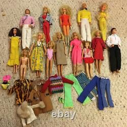 1960s Lot 14 Vintage Barbie Dolls, Ken&Skippers Twist&Turns +Clothes Estate Find