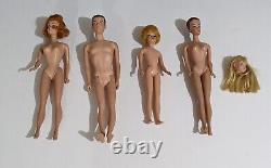 1960s Mattel Japan Barbie Midge Ken Skipper Nude Lot #268