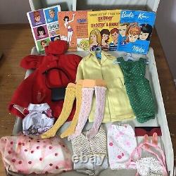 1962 barbie and ken doll Lot Matel With Carrying Case And Paper Catalogues