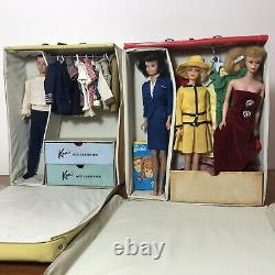 1962 barbie and ken doll Lot Matel With Carrying Case And Paper Catalogues