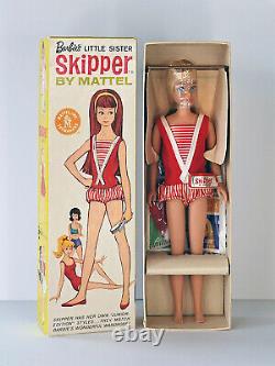 1963 Mib Mattel Blonde Skipper Barbie Doll Unplayed With Mint Box Vintage