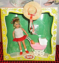 1966 VERY RARE Barbie Vtg. TUTTIBOXED SETWALKIN`MY DOLLY! 3552COMPLETE+MINT