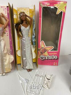 1976 Supersize Christie And Supersize Barbie Doll Lot In Original Boxes