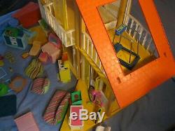 1978 Barbie Dream House Vintage Mattel Furniture Lot Set A Frame Accessories