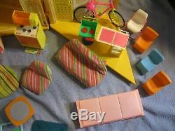 1978 Barbie Dream House Vintage Mattel Furniture Lot Set A Frame Accessories