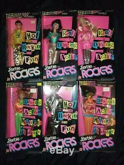 1986 Barbie And The Rockers COMPLETE SET Lot Of 6 Dolls NEW NRFB