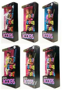 1986 Barbie And The Rockers Ken Diva Barbie Derek Dee Dee & Dana Lot Of 6 Dolls