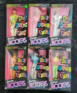 1986 Barbie and the Rockers complete set of 6 dolls NRFB