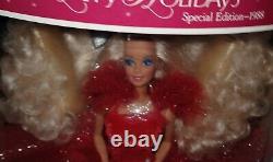 1988 First Happy Holidays Barbie Doll Near Mint Box NEW SEALED NRFB BEAUTIFUL