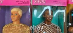 1991 Mattel Sun Sensation Barbie Doll Lot Of 4 Ken, Steven, Christie, Kira