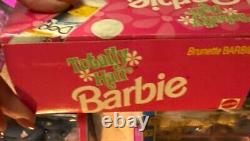 1991 Rare HTF VTG Totally Hair Brunette Barbie NRFB NIB