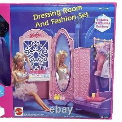 1992 Sparkle Eyes Barbie Doll, Dressing Room & Fashion Set Mattel #7131