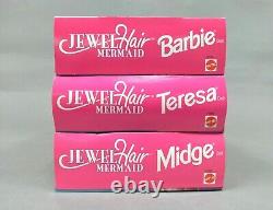 1995 Mattel Jewel Hair Mermaid Barbie Complete Set New in Box
