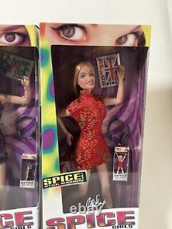 1998 Complete Set Spice Girls On Tour Dolls Elastic bands Intact NIB