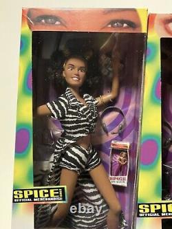 1998 Complete Set Spice Girls On Tour Dolls Elastic bands Intact NIB