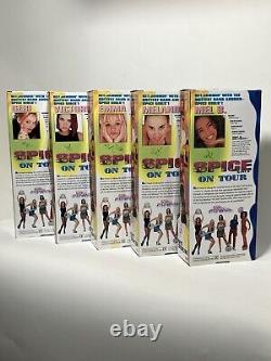 1998 Complete Set Spice Girls On Tour Dolls Elastic bands Intact NIB