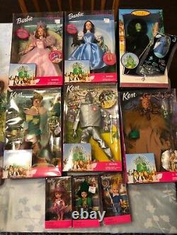 1999 Barbie Wizard of Oz Set w Munchkins'06 Pink Label Witch w McD FlyingMonkey