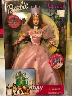 1999 Barbie Wizard of Oz Set w Munchkins'06 Pink Label Witch w McD FlyingMonkey