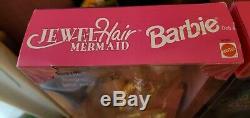 2 New In Box Matel Jewel Hair Mermaid Barbie And Midge