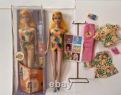 2 Vtg Barbie Color Magic Lot VHTF Stunning! All Original! Case Clothes Stand