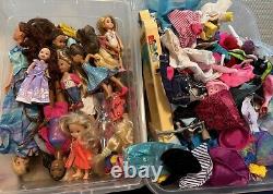 200+ BarbiePieces-Dolls, Clothes, Shoes, Accessories, Classroom Pcs & Case USED