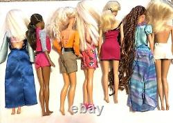 200+ BarbiePieces-Dolls, Clothes, Shoes, Accessories, Classroom Pcs & Case USED