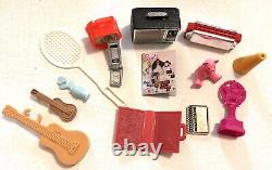 200+ BarbiePieces-Dolls, Clothes, Shoes, Accessories, Classroom Pcs & Case USED